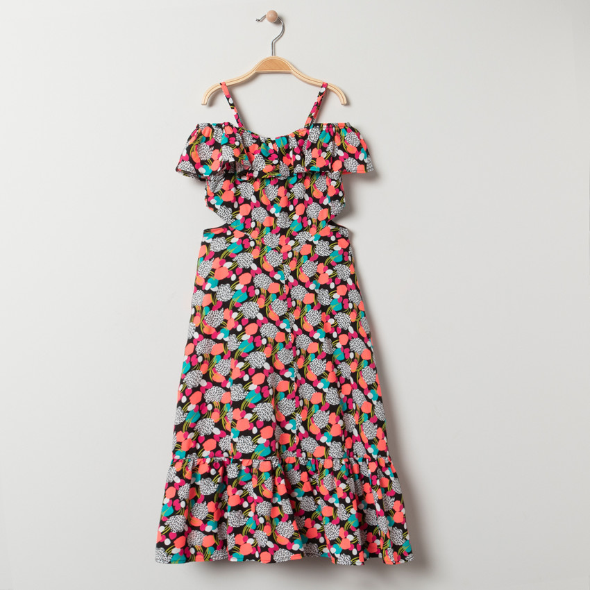 Vestido largo detalles cut out 