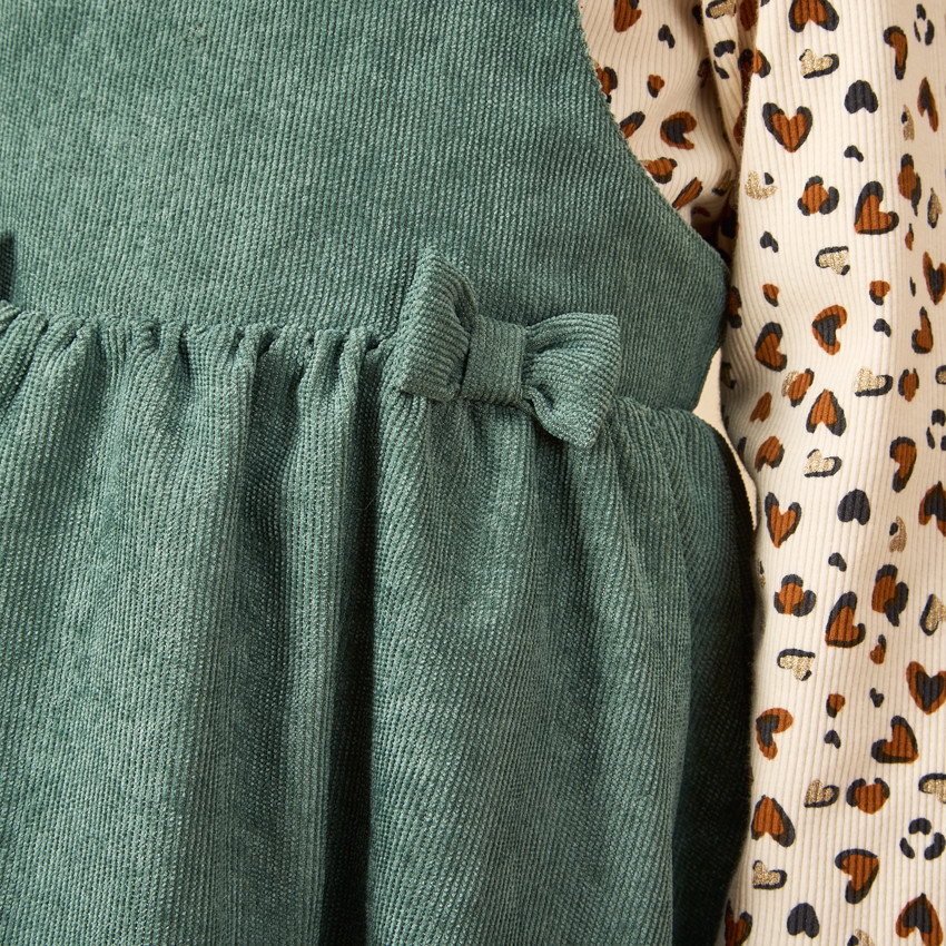 Ropa corta sin mangas de terciopelo liso para bebé niña 