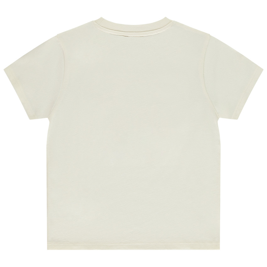 Camiseta manga corta con parche bordado de planeta para niño 