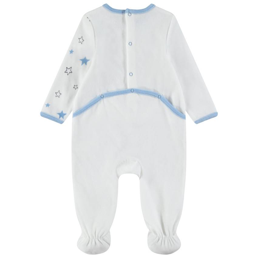 Pijama de terciopelo con estrellas y elefantes estampados 