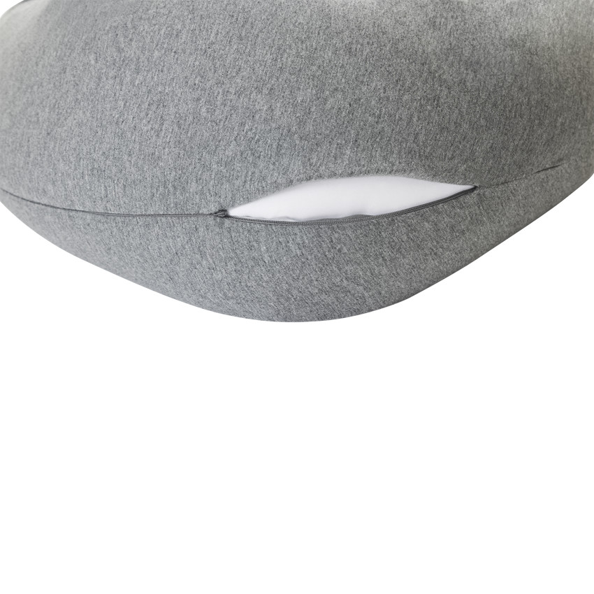 Cojín de lactancia Basic 160 cm con funda jaspeada gris 