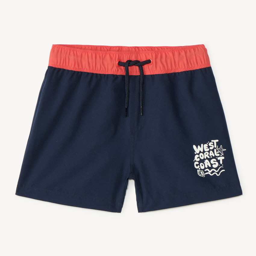 Bañador bicolor con estampado para niño 