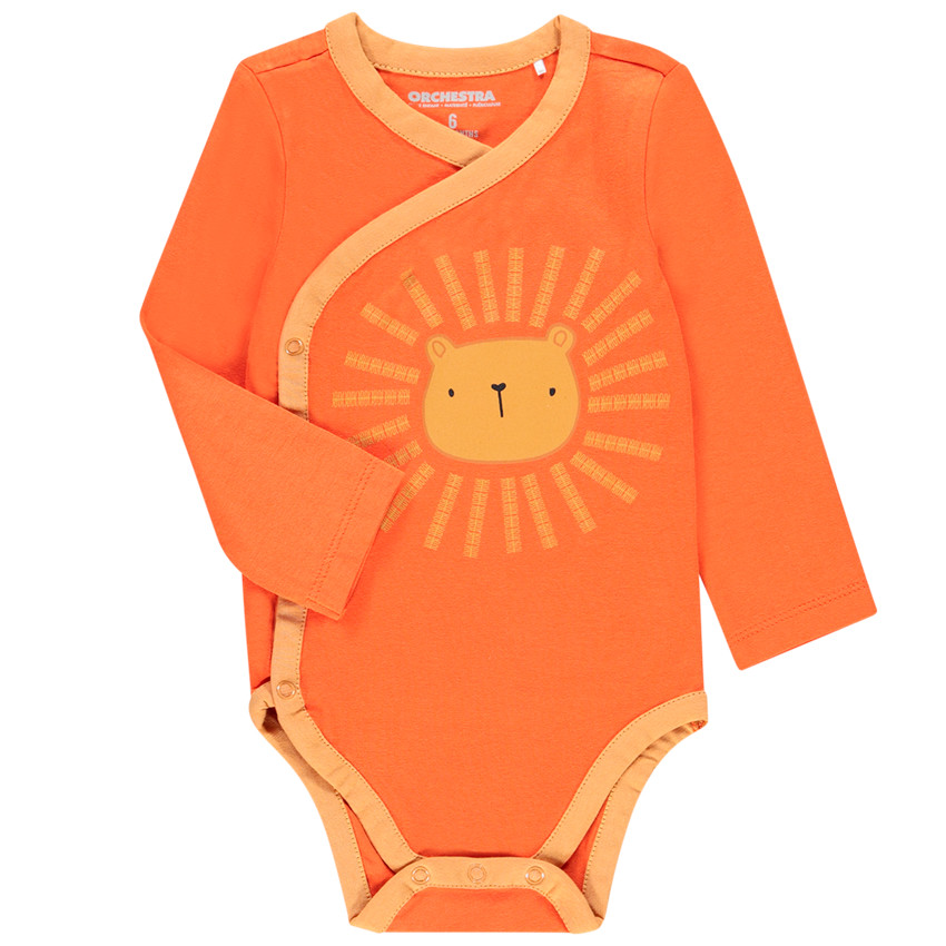 Lot de 7 bodies manches longues en coton print animaux 