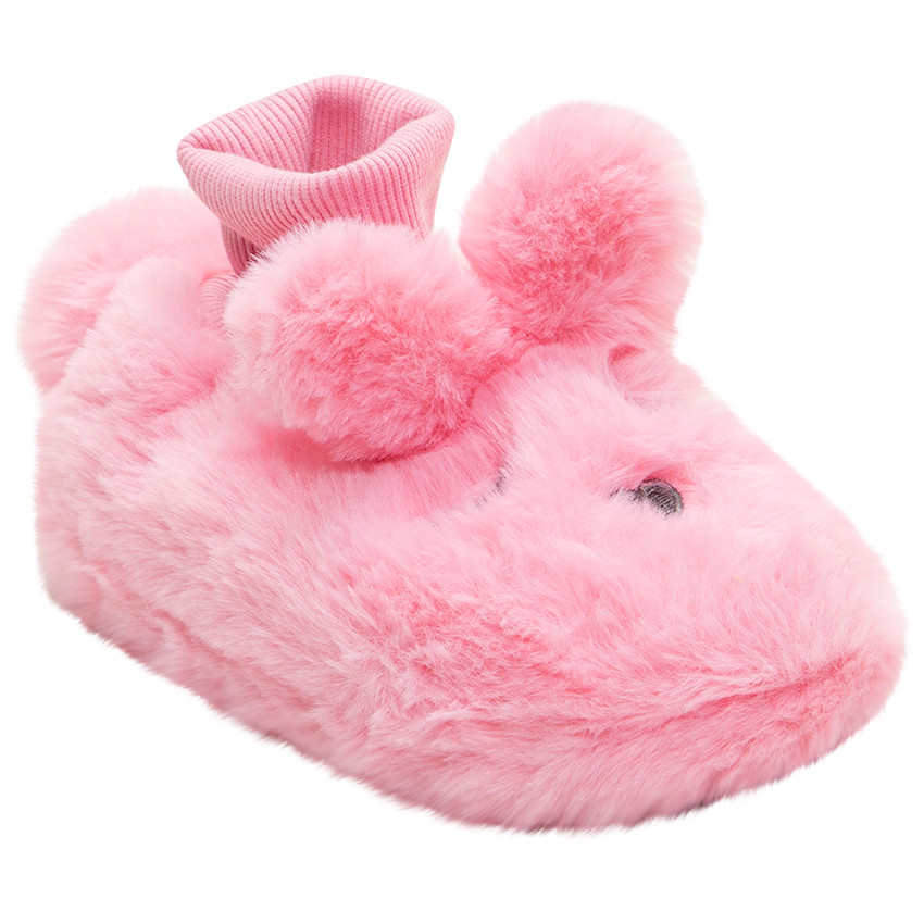 Zapatillas con forma de conejo de peluche con orejas de relieve   Additional Zapatillas con forma de conejo de peluche con orejas de relieve