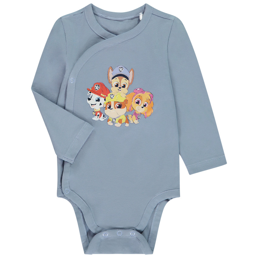 Lot de 3 bodies manches longues Pat Patrouille pour bebe garcon avec ouvertures differentes selon l age Orchestra