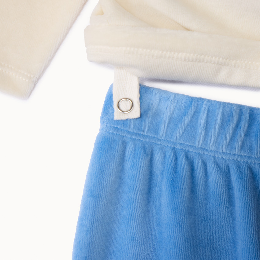 Set pyjama 2 pièces en velours Stitch Disney pour bébé garçon avec finitions différentes selon l'âge 