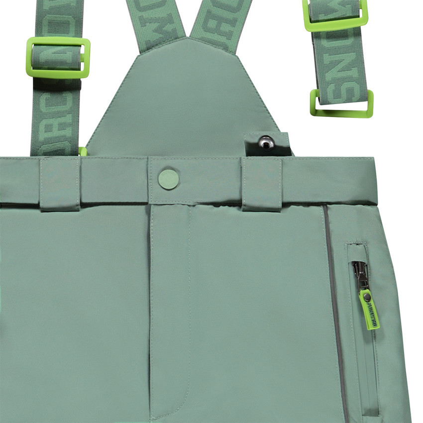 Pantalón de esquí liso con tirantes desmontables para niño 