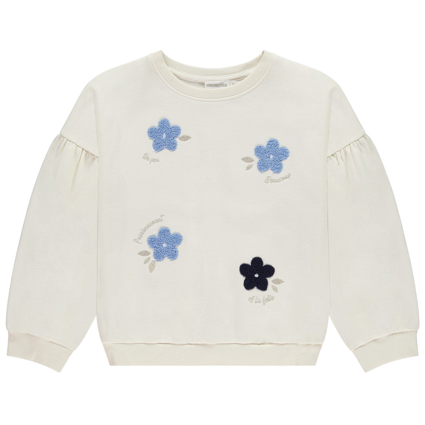 Sudadera oversize con estampado floral para niña 
