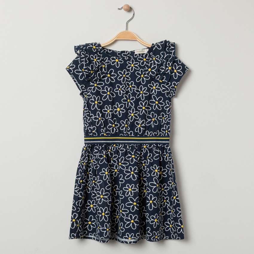 Vestido manga corta estampado flores  Additional Vestido manga corta estampado flores