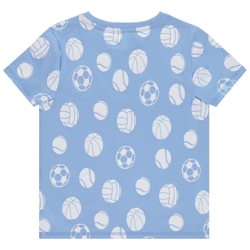 Camiseta manga corta estampado balones de deporte para niño 