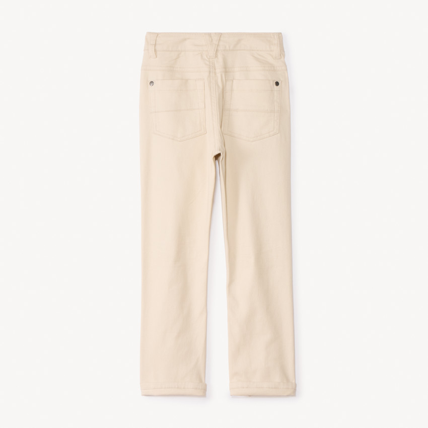 Pantalón slim liso efecto arrugado para niño 