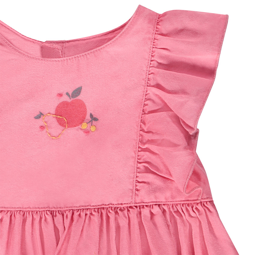 Conjunto 2 piezas vestido + bloomer estampado para niña bebé 