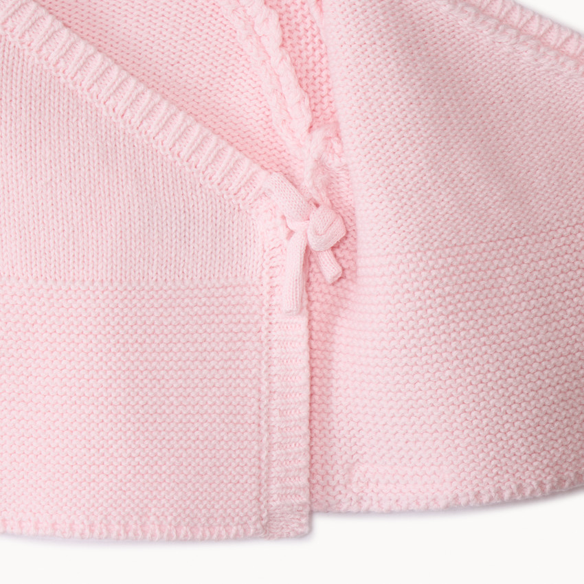 Gilet de punto efecto cruzado para bebé niña prematura 