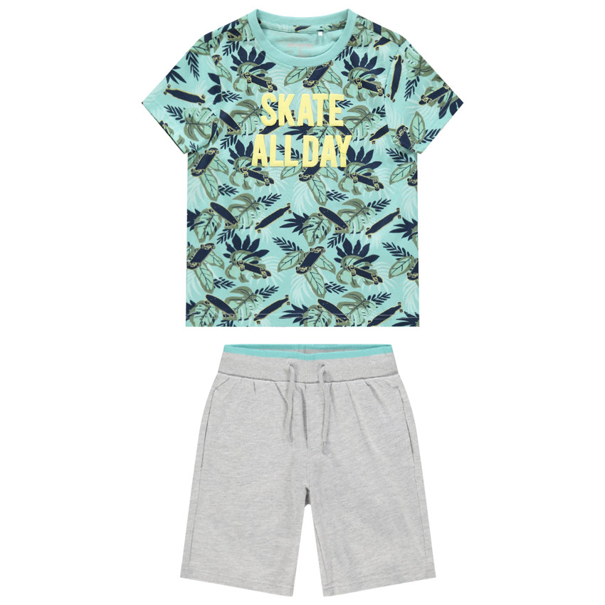 Conjunto camiseta estampado all-over y bermudas Main Conjunto camiseta estampado all-over y bermudas
