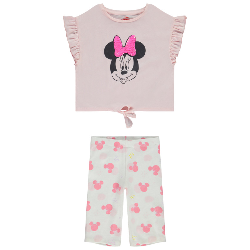 Conjunto 2 piezas Minnie Disney con lentejuelas mágicas para niña 