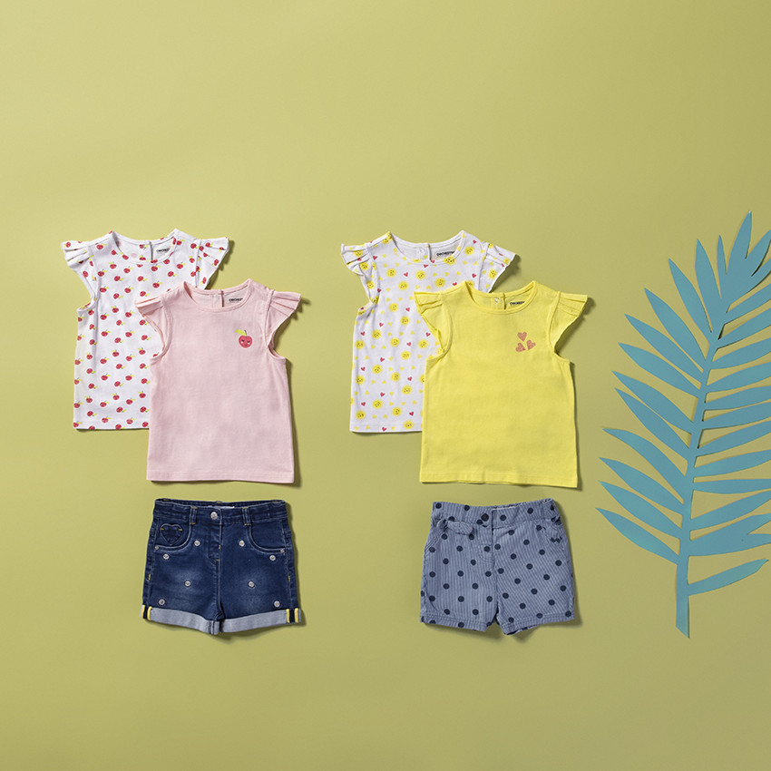 Short de rayas y lunares all-over 