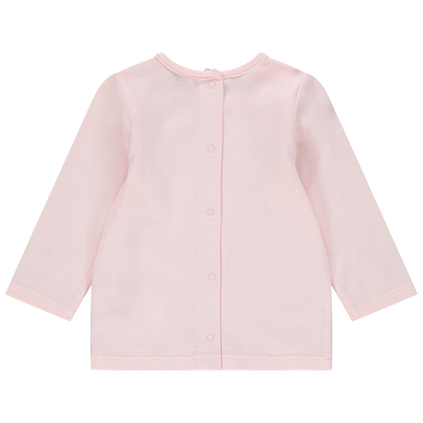 Camiseta manga larga de algodón orgánico print mensaje 