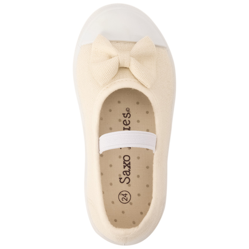 Zapatos de lona con lazo y correa para bebé niña 