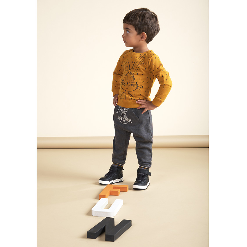 Pantalón de chándal con bolsillo tipo canguro Bugs Bunny para bebé niño 