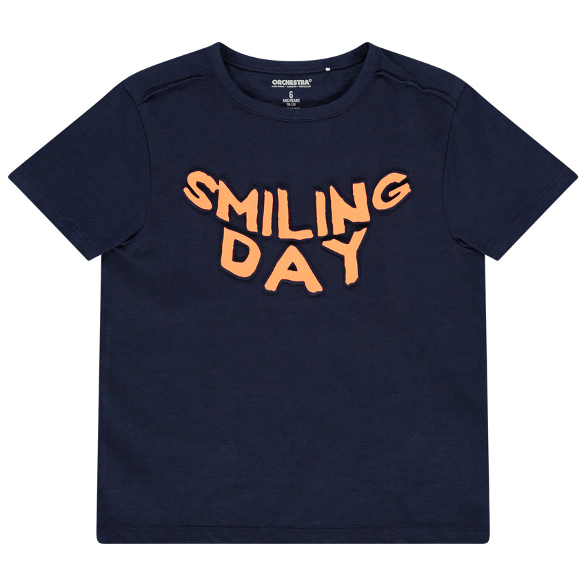 camiseta mangas cortas en algodon bio con mensaje en relief  Additional camiseta mangas cortas en algodon bio con mensaje en relief