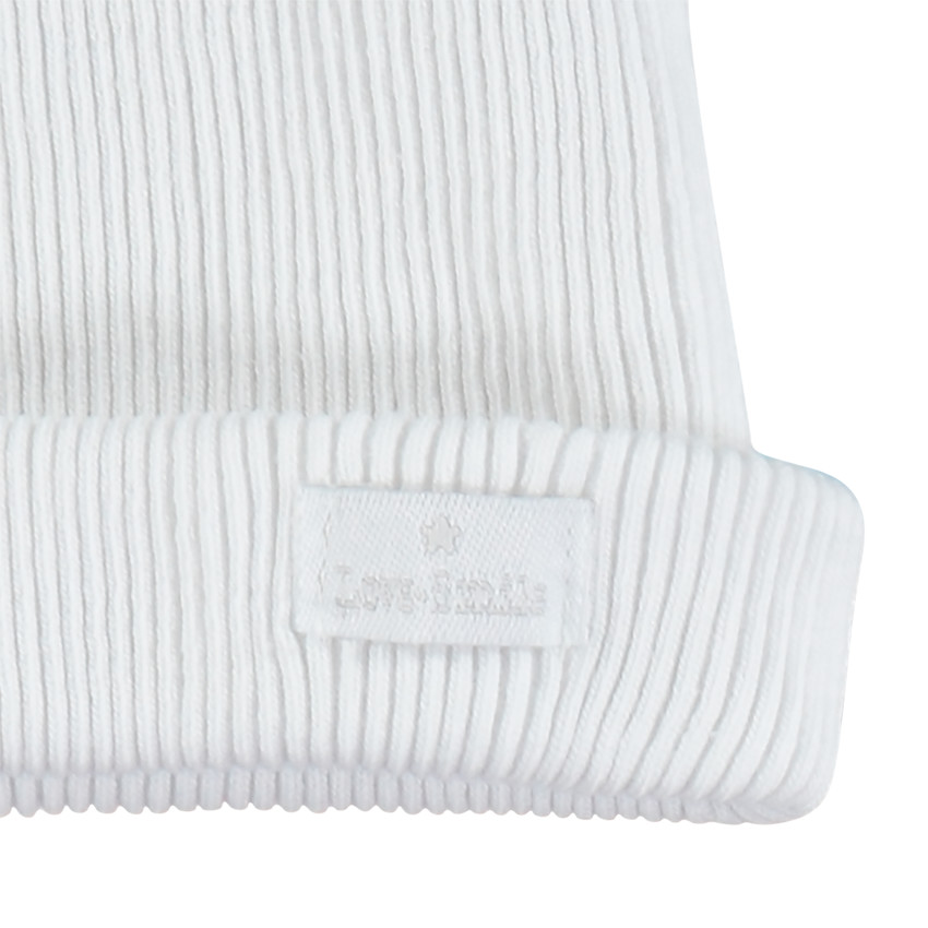 Gorro en punto de canalé de algodón orgánico 