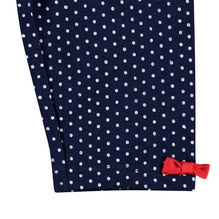 Conjunto de túnica estampada y leggings con lunares all over 