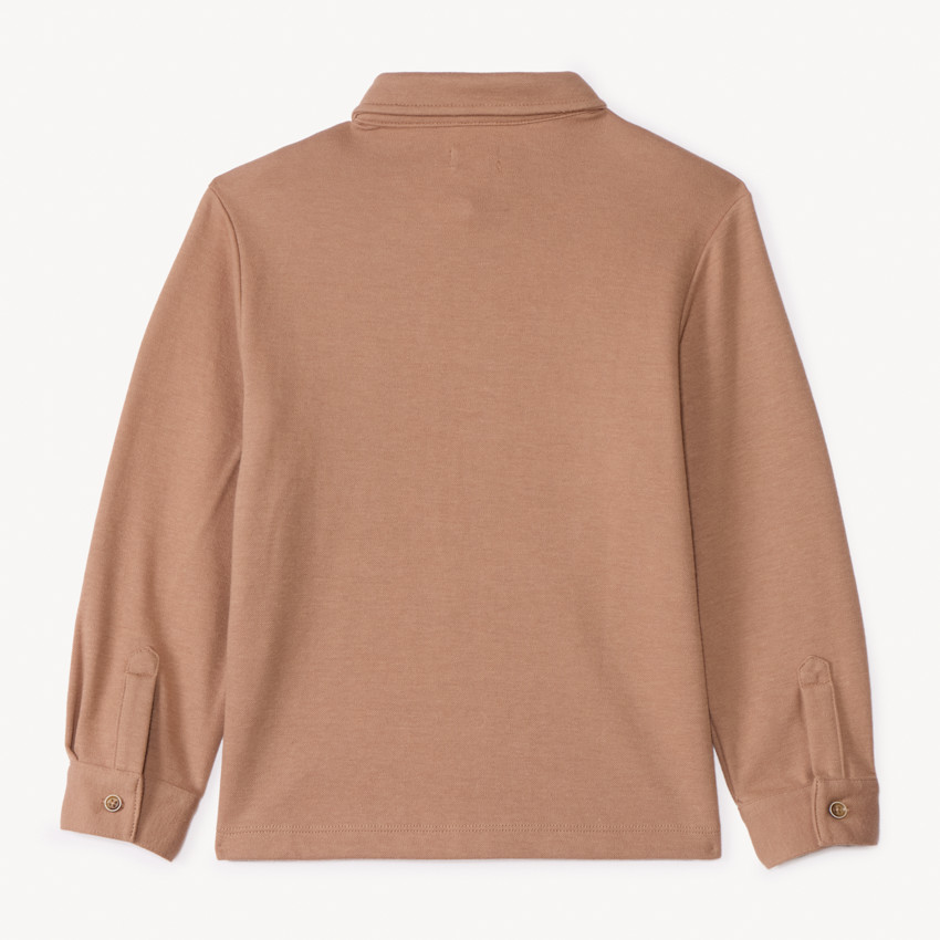 Camisa de felpa lisa para niño 