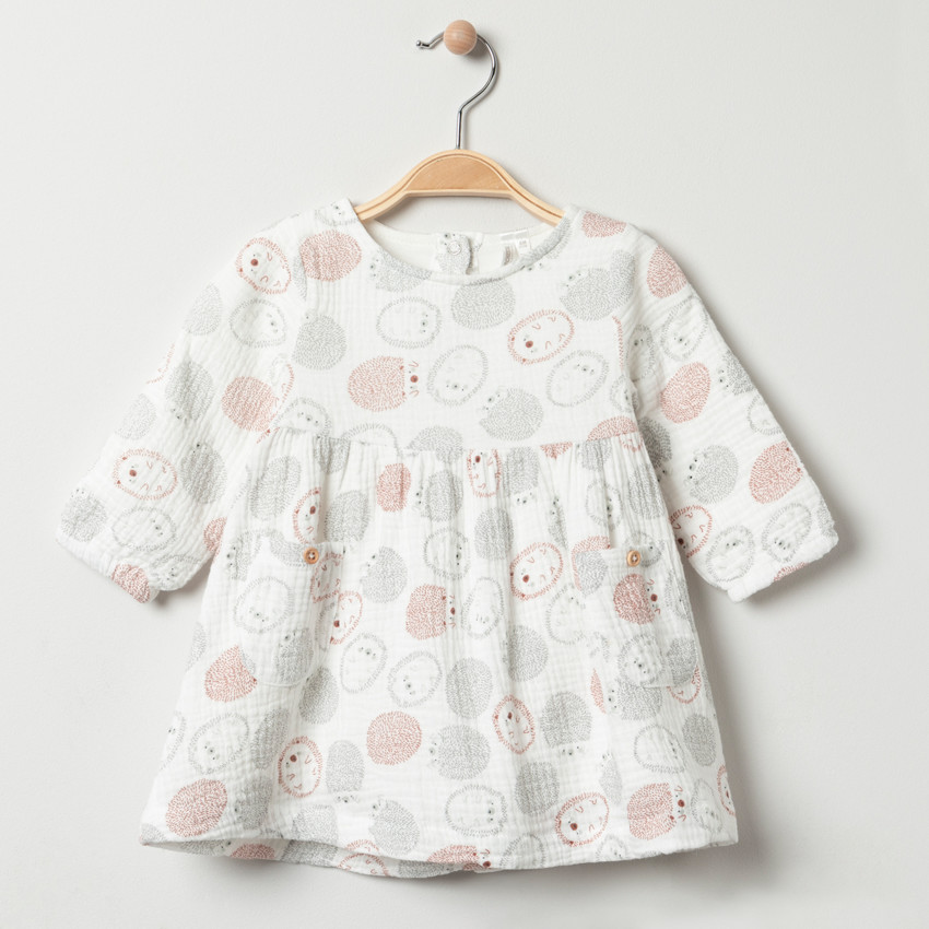Robe en gaze de coton à motifs arrondis all-over  Additional Robe en gaze de coton à motifs arrondis all-over
