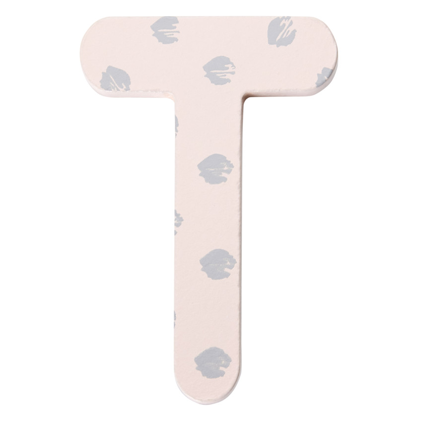 Letra de madera T decorativa pintada a mano para niños  Additional Letra de madera T decorativa pintada a mano para niños