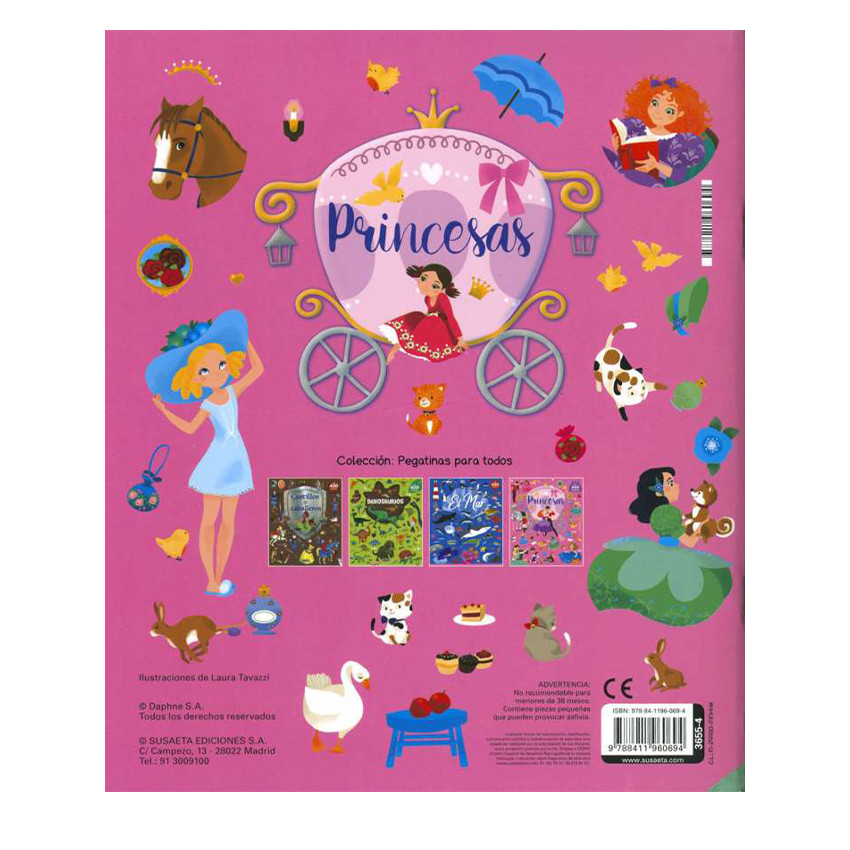Libro colección pegatinas para todos Princesas +5 años 