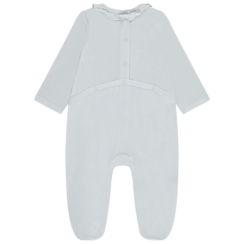 Pelele con cuello volante para bebé niña 