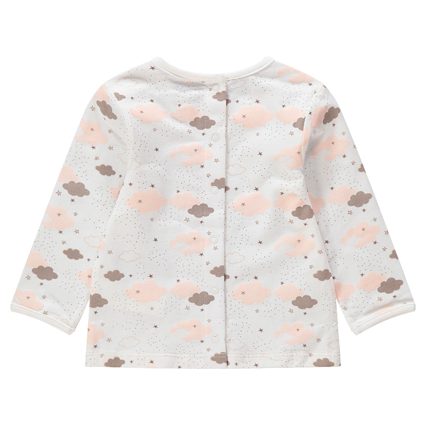 Camiseta de manga larga de punto con estampado de nubes all-over  Additional Camiseta de manga larga de punto con estampado de nubes all-over