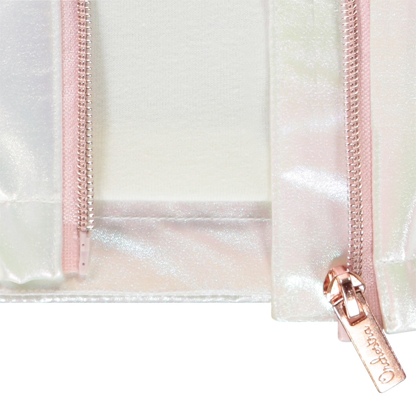 Cortavientos nacarado efecto iridiscente para bebé niña 