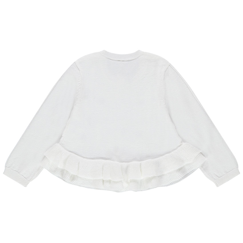 Chaqueta de punto dibujo de jacquard y volantes  Additional Chaqueta de punto dibujo de jacquard y volantes