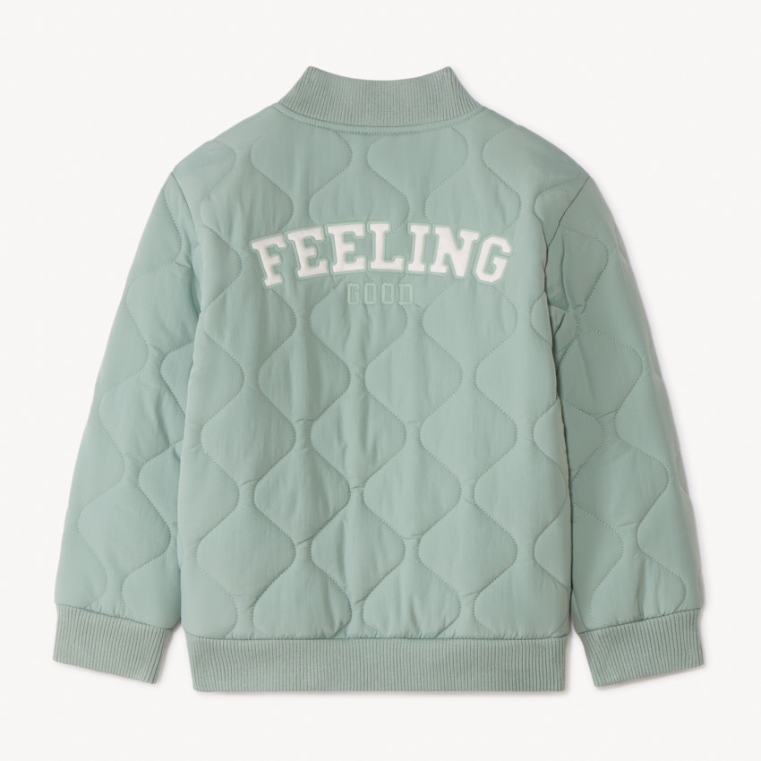 Cazadora acolchada con parches bordados para niño 