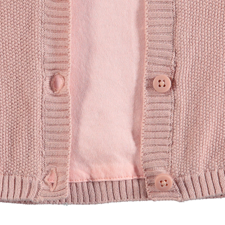 Gilet en maille doublé jersey avec nuage brodé  Additional Gilet en maille doublé jersey avec nuage brodé