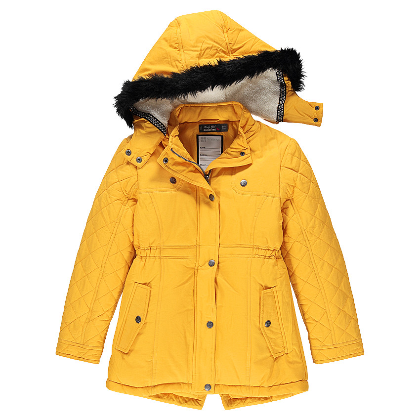 Parka con forro de tela sherpa con capucha desmontable 