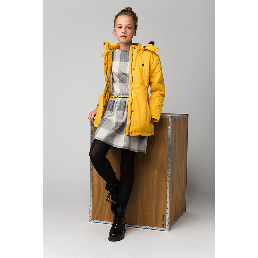 Parka con forro de tela sherpa con capucha desmontable 