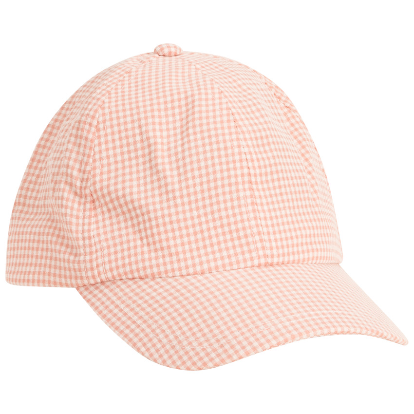 Gorra motivo vichy efecto nudo para bebé niña 