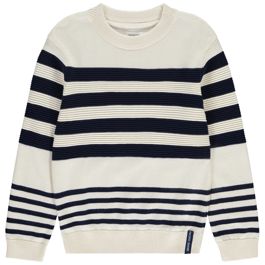 Jersey rayado de punto fantasía para niño 