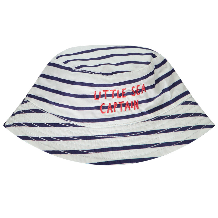 Bob reversible con estampado y rayas para bebé niño 