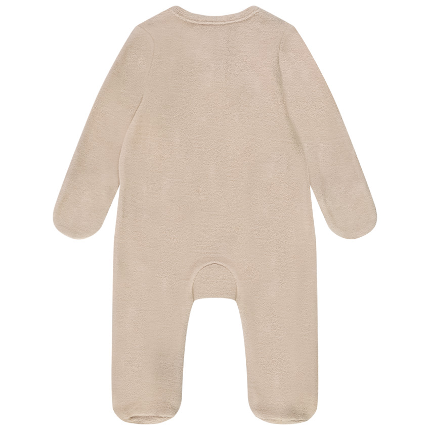 Pelele de terciopelo con bordado para bebé 