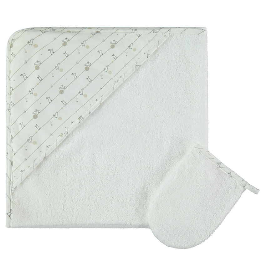 Set de baño de esponja con pequeño dibujo de fantasía 