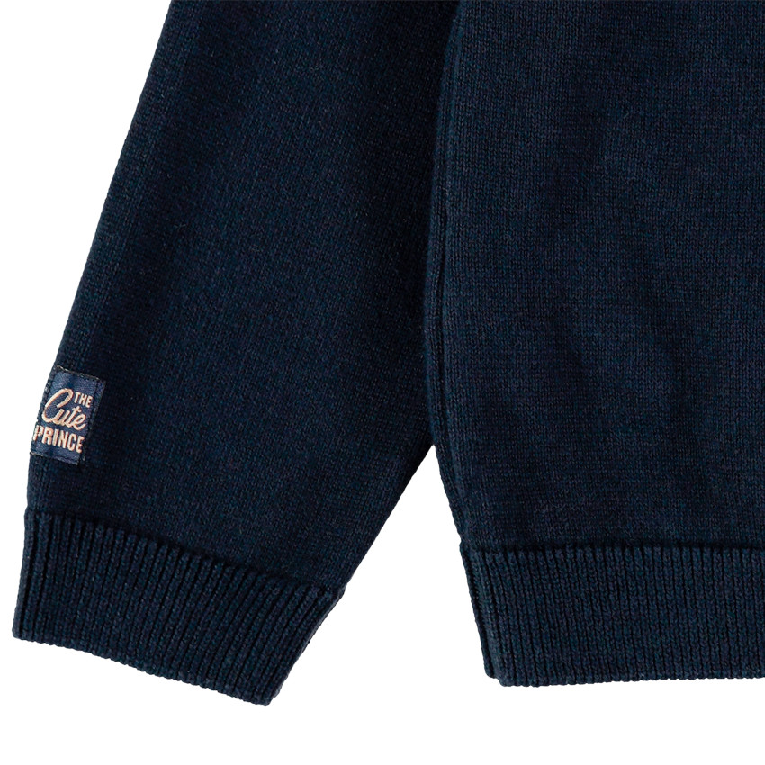 Chaleco de punto azul marino con bolsillos  Additional Chaleco de punto azul marino con bolsillos