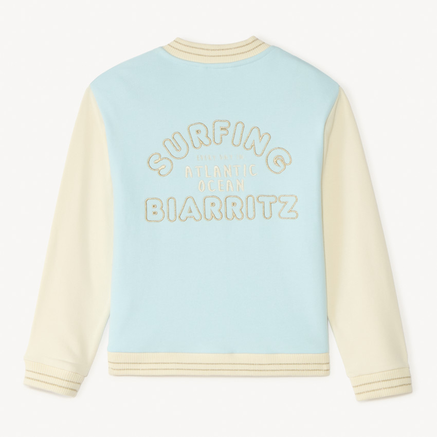 Chaqueta teddy con inscripción 3D para niña 