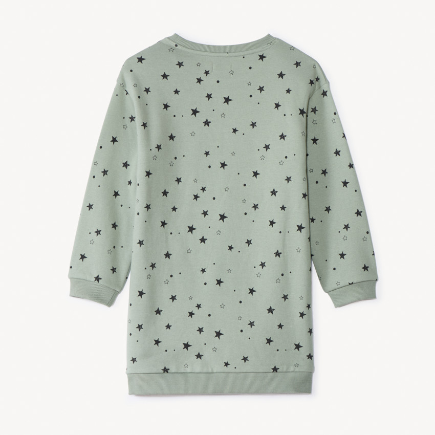 Vestido de felpa con estampado de estrellas para niña 
