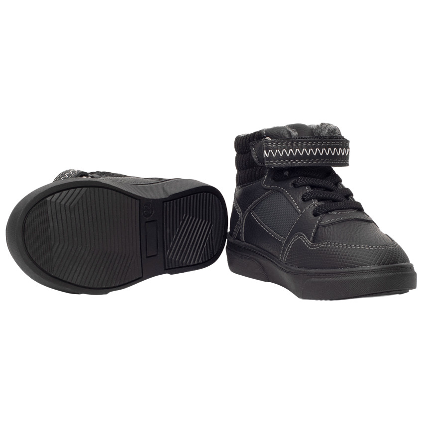 Botines con cuello de terciopelo y forro de peluche para niño 