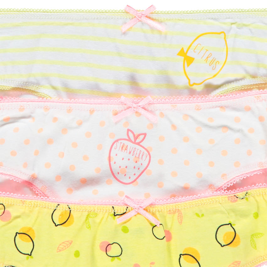 Pack de 3 braguitas de algodón con estampado de frutas  Additional Pack de 3 braguitas de algodón con estampado de frutas