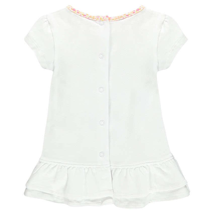 Túnica con volantes estampado fantasía 