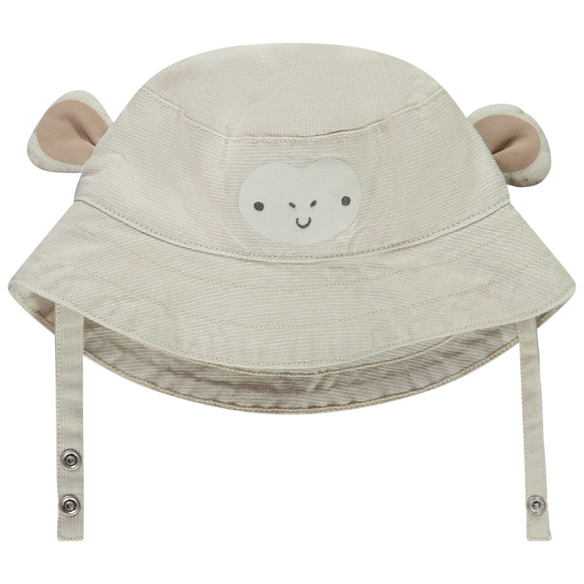 Bob de lona con orejas 3D + bordado para bebé niño 